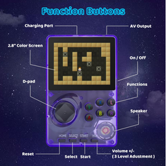 Retro 16-Bit Handheld Game Console with 100 Games, 2.8” Screen, Rechargeable