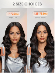 Automatic 25mm Curling Iron – Ceramic Self-Rotating Hair Curler, 3 Heat Settings