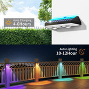 RGB Solar Fence Lights – Waterproof Outdoor Deck Lighting