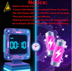 Digital LED Alarm Clock with Temperature, Snooze & USB Power Option (Black)