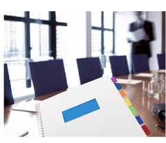 Medium Filing Tabs – 36 Durable Sticky Tabs, 25.4x38.1mm, Pink, Orange & Green