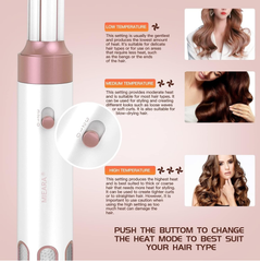 5-in-1 Hot Air Styler – Ionic Hair Dryer Brush with Rotating Barrel for Drying, Styling & Volumizing (Rose Gold & White)
