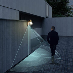 Outdoor PIR Motion Sensor Wall Lantern Light, IP44 Waterproof