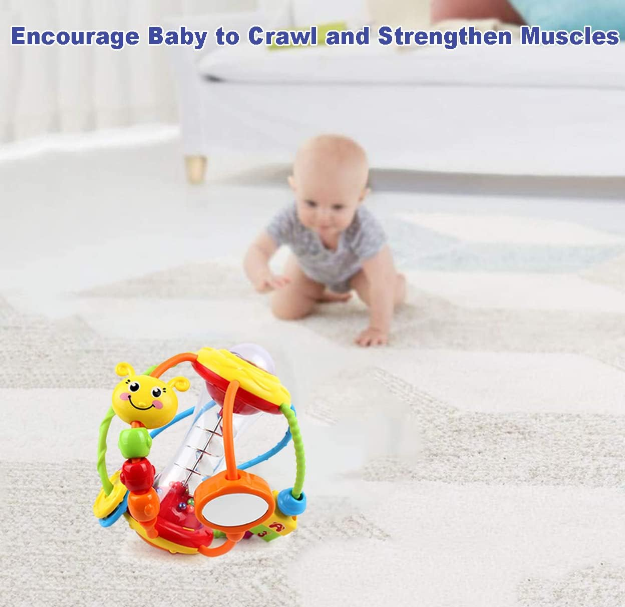 HOLA Baby Rattle Toy Set – Sensory Shaker & Activity Ball for 0–12 Months