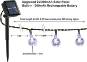 60 LED Solar Crystal Ball String Lights, 36ft White
