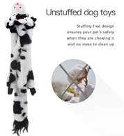 Dog Squeaky Toys 5 Pack – No Stuffing Plush Crinkle Chew Toys for Medium & Large Dogs