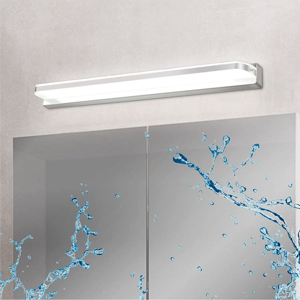 LED Mirror Front Light 9W  Daylight White, Front Lighting IP44 for Bathroom, LED Over Mirror Light, Stainless Steel Base