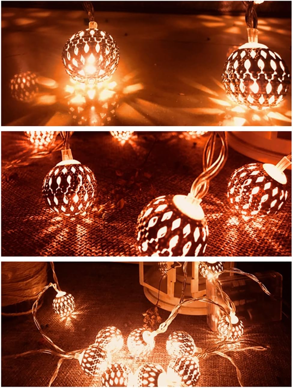 USB Moroccan Fairy Lights – 20 Warm White LEDs