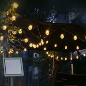 Solar Powered Retro Bulb String Lights – Warm White LED Outdoor Garden & Party Lighting