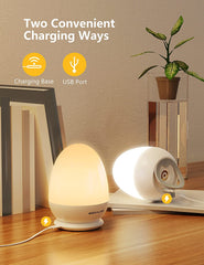 Baby Night Light - 2500mAh, Touch Control, Timer, LED Egg Lamp for Kids