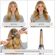 Air Styler 1000W – All-in-One Hair Dryer Brush, Volumiser & Curler with Ionic Tech