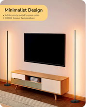 Minimalist LED Floor Lamp 146cm – Stepless Dimmable Tall Light with Foot Switch