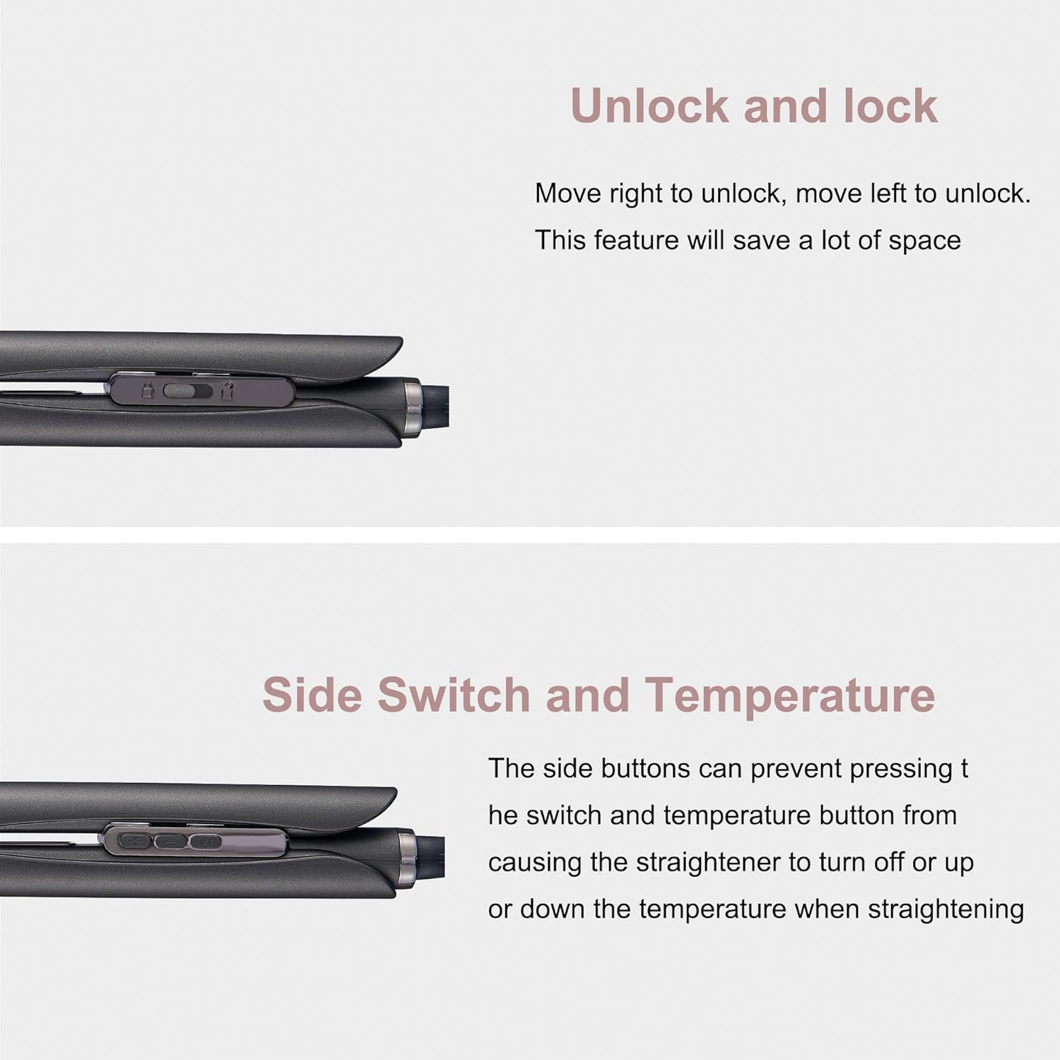 Ionic Wide Plate Hair Straightener – LED Display, 120–220°C, 360° Cord