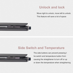 Ionic Wide Plate Hair Straightener – LED Display, 120–220°C, 360° Cord