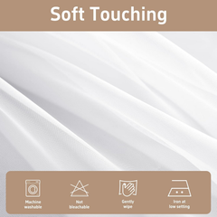 White Voile Sheer Curtains 84 Inch Drop – 2 Panels Rod Pocket Window Drapes
