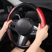 Universal Microfiber Leather Car Steering Wheel Cover – Anti-Slip Protector for Cars, SUVs & Trucks (Red)