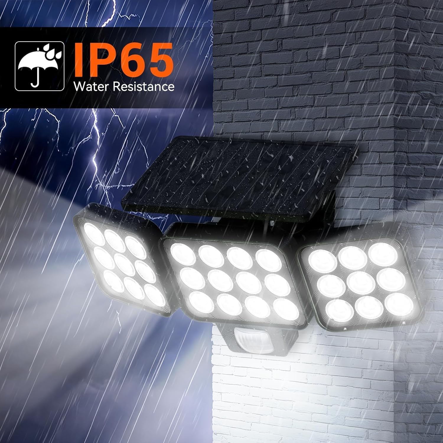 Solar Security Lights Outdoor Motion Sensor 3500LM IP65