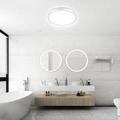 Dimmable LED Ceiling Light Panel – 24W, 2200LM, 3000K–6000K, IP54 Waterproof, Round Flush Mount for Bedroom, Bathroom, or Kitchen