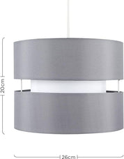 Modern 2 Tier Ceiling Light Shade in a Grey Finish | Pendant Lights, Home Décor & Improvement Essential