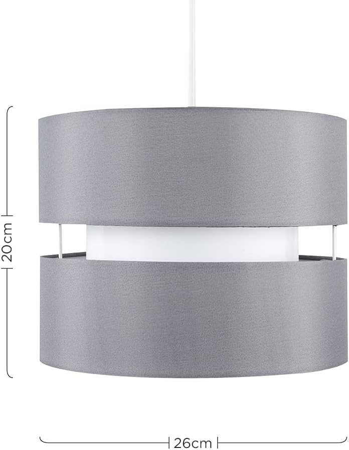 Modern 2 Tier Ceiling Light Shade in a Grey Finish | Pendant Lights, Home Décor & Improvement Essential