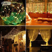 300 LED USB Curtain Lights – 8 Modes, Waterproof, Remote