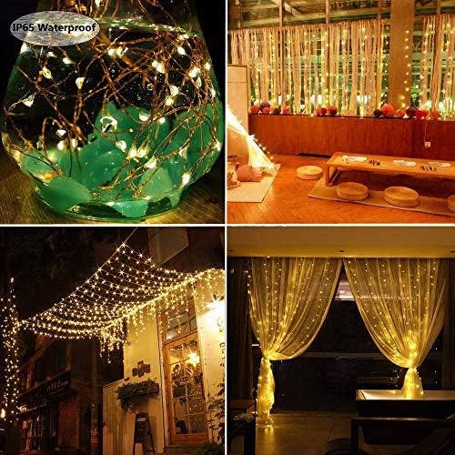 300 LED USB Curtain Lights – 8 Modes, Waterproof, Remote