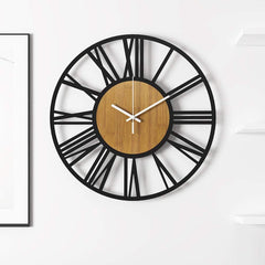 Large Silent Non-Ticking Vintage Wall Clock 14-Inch