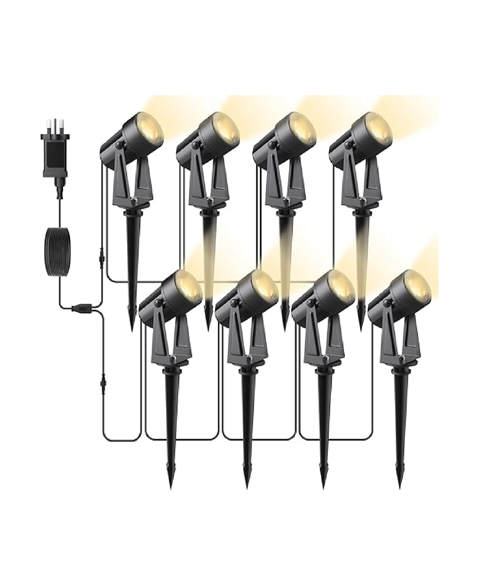 Mains-Powered Garden Spotlights – 10-Pack LED Set