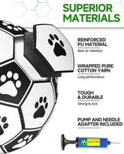 Interactive 6-Inch Dog Football Toy with Webbing, Durable Indoor & Outdoor Ball