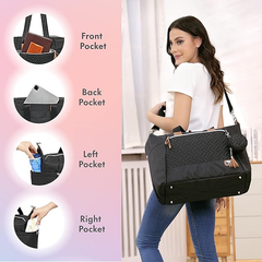 Large Baby Changing Bag – Stylish Nappy Tote for Mum & Dad with Changing Mat