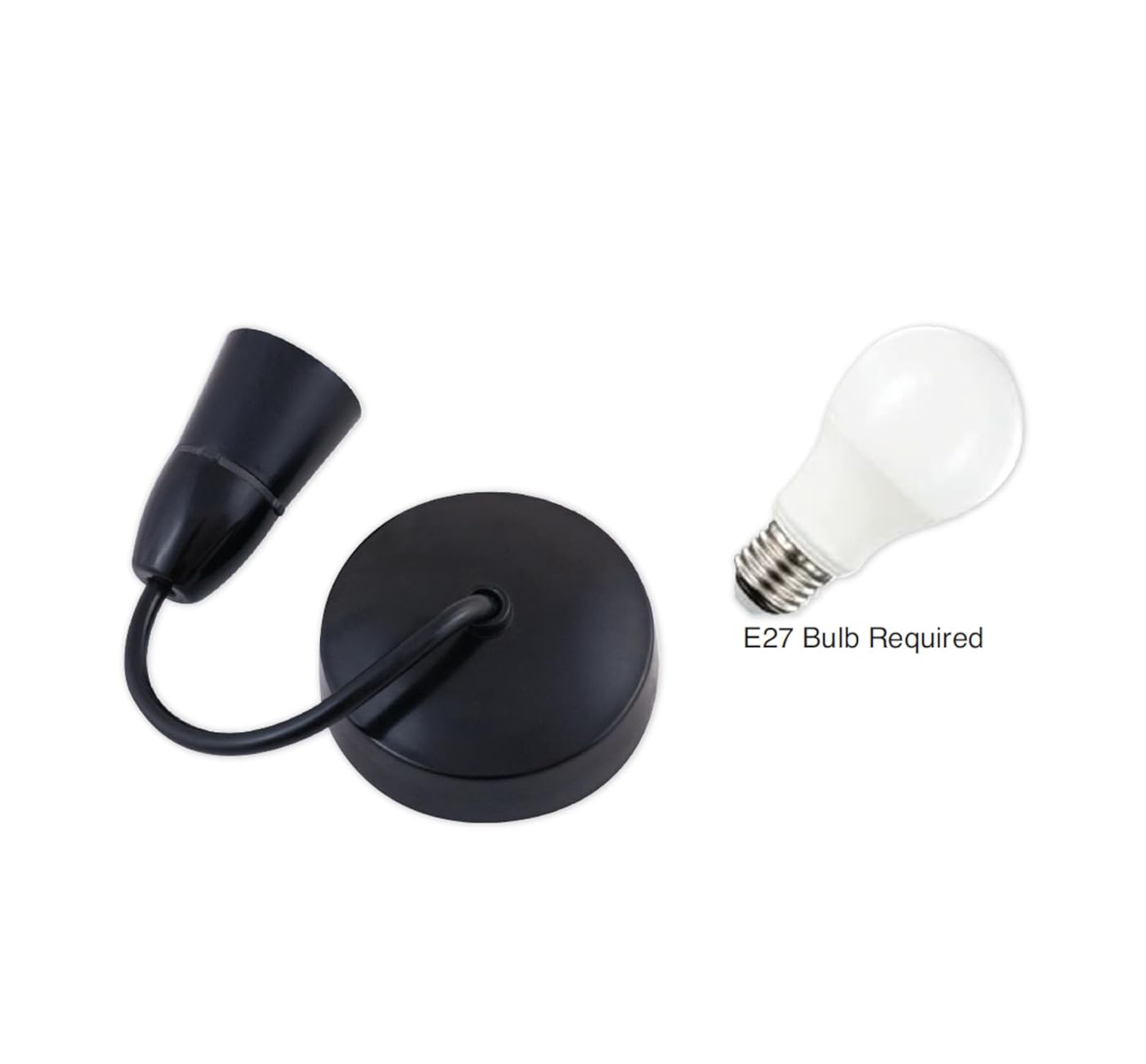 6" 100W T2 Black Ceiling Pendant Lamp holder E27