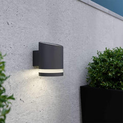 SolarCentre Truro Anthracite Grey Solar Powered Outdoor Wall Light