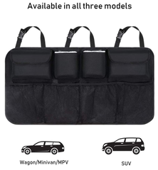 Car Boot Organiser & Waterproof Seat Back Protector – Multi-Pocket Travel Storage