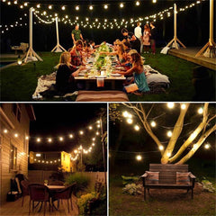 Solar Powered 20 LED String Lights - Warm White with 8 Modes & Remote Control