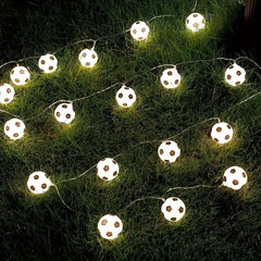 3M 20-LED Warm White Football String Lights with 8 Modes & Remote Control | Indoor Decor Lighting