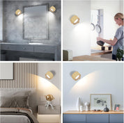 Battery Operated LED Wall Light, Adjustable, 3 Modes