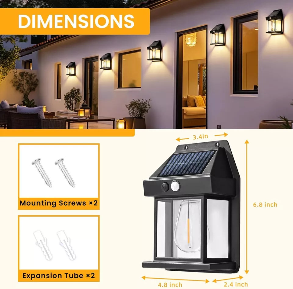 Solar Motion Sensor Wall Light for Outdoors