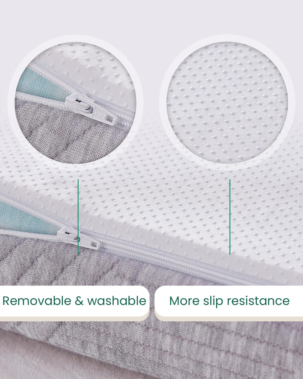 Luxury Double Mattress Topper – Thick Soft Pad with Washable Bamboo Fibre Cover