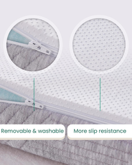 Luxury Double Mattress Topper – Thick Soft Pad with Washable Bamboo Fibre Cover