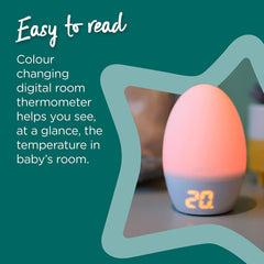 Tommee Tippee GroEgg2 Digital Colour Changing Room Thermometer and Night Light, USB Powered