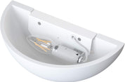 Half Moon Paintable Plaster Wall Light with LED Bulb