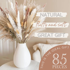 85Pcs Dried Pampas Grass Artificial Decorative Flowers