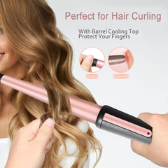13–25mm Ceramic Hair Curling Wand – Professional Tapered Curler with Glove