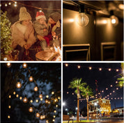19M Outdoor Festoon Lights – G40 LED, Waterproof, Safe