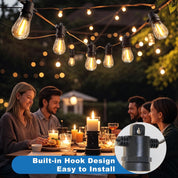 15M Outdoor LED String Lights with S14 Bulbs