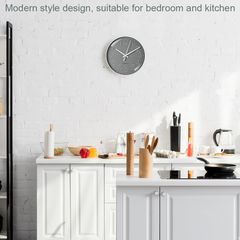 8-Inch Silent Non-Ticking Modern Wall Clock, Battery Operated Quartz Round Clock for Kitchen, Office, Bedroom, Living Room
