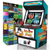 Mini Arcade Machine with 156 Built-In 16-Bit Games, 2.8" Colour Screen & Joystick