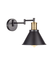 Adjustable Black Bronze Swing Arm Wall Lamp E27