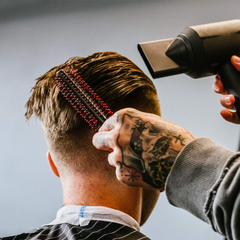 Professional Quiff Roller – Small Round Hair Brush with Rubber Grip for Men & Barbers