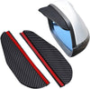 1 Pair Car Side Mirror Rain Guards – Smoke Carbon Fiber Eyebrow Covers for SUV/Truck
